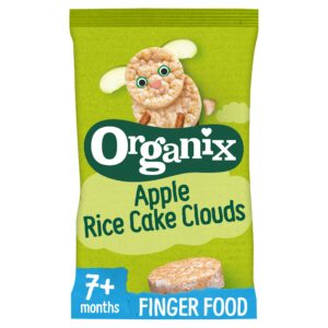 Organix Apple Rice Cake Clouds Organic Baby Snacks 7 months+ 40g